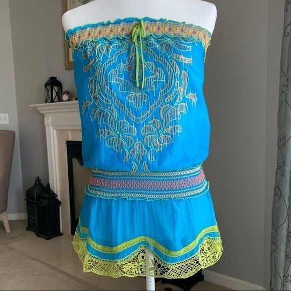 EUC Hale Bob Stitches and Sequins Boho Top - Picture 2 of 16